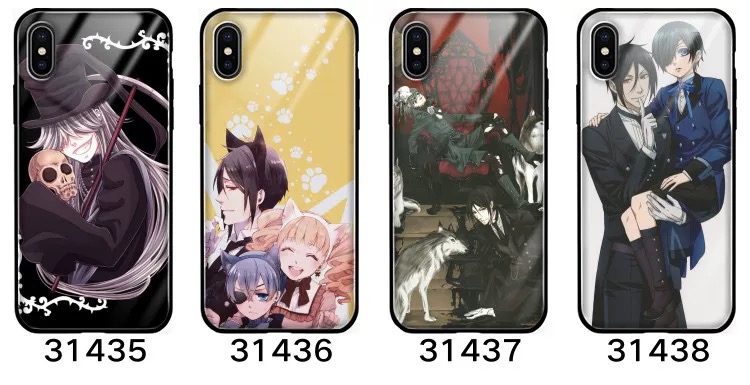 全機種対応セバスチャン・ミカエリスiphone16promax/16e/15proガラスケース人気キャラクター漫画シエル・ファントムハイヴ葬儀屋iPhone 15カバー